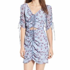 Wayf Larissa Ruched Cutout Dress